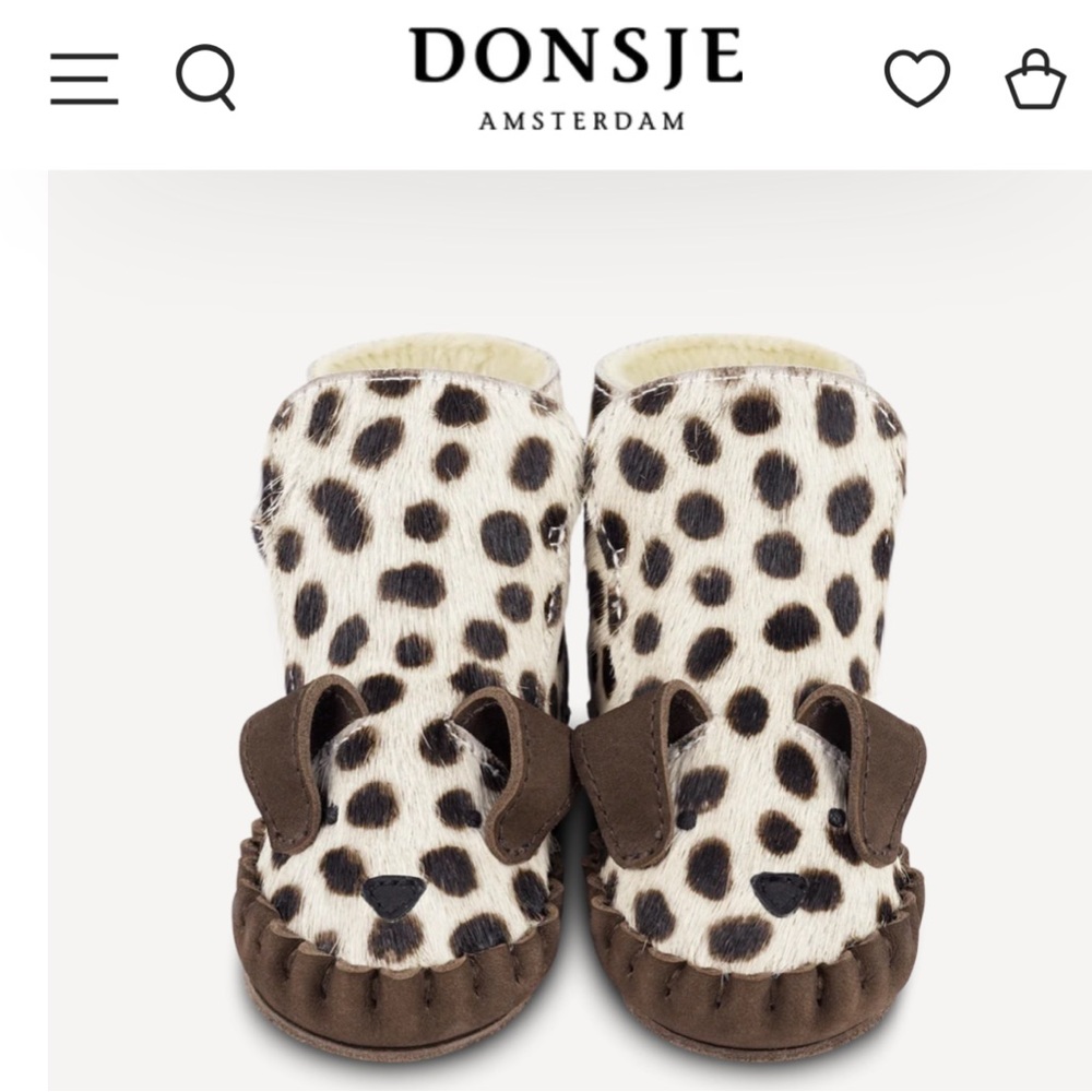 NWT Donsje Dalmatian Baby Walker Shoes